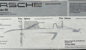 2024 Porsche 718 Spyder RS full