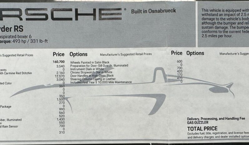 2024 Porsche 718 Spyder RS full