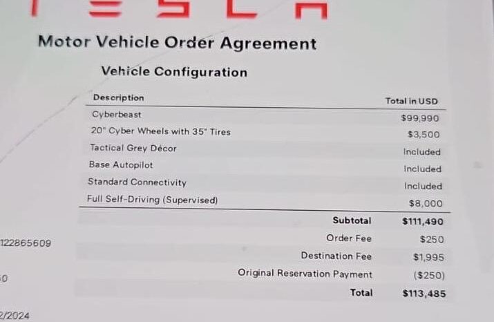 2024 Tesla Cybertruck Cyberbeast full