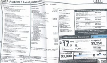 2024 Audi RS 6 Avant 4.0T quattro performance full
