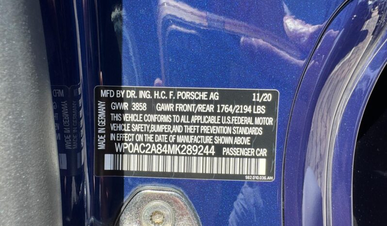 2021 Porsche 718 Cayman GT4 DeMan 4.5L full