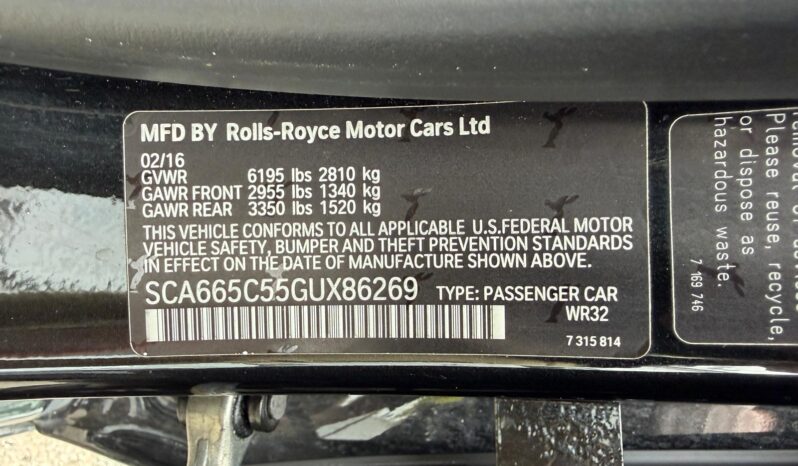 2016 Rolls-Royce Wraith full