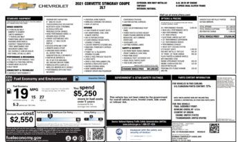 2021 Chevrolet Corvette Stingray 2LT Coupe full