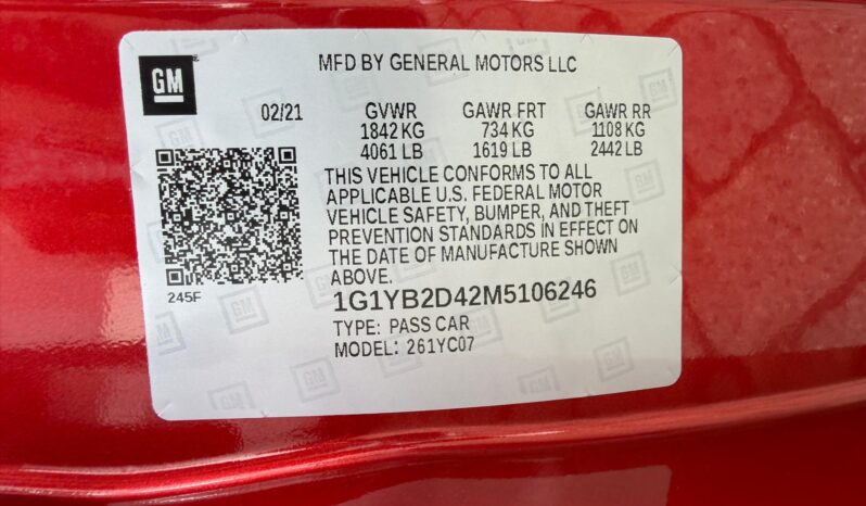 2021 Chevrolet Corvette Stingray 2LT Coupe full