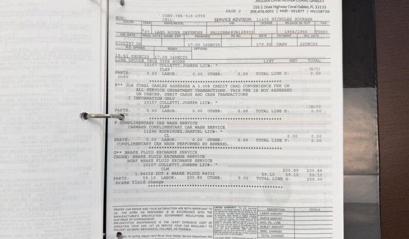 1997 Land Rover Defender 110 Beachcomber full