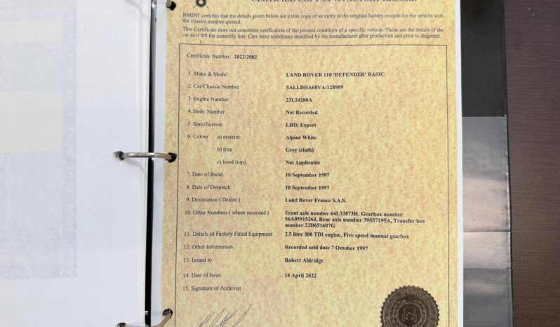 1997 Land Rover Defender 110 Beachcomber full