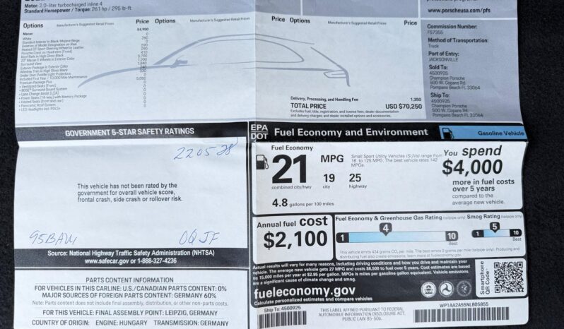 2022 Porsche Macan full