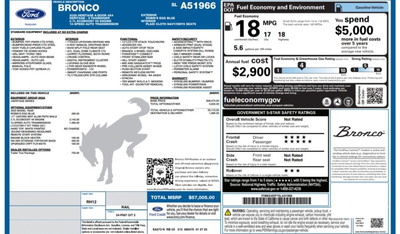 2025 Ford Bronco Heritage Edition full