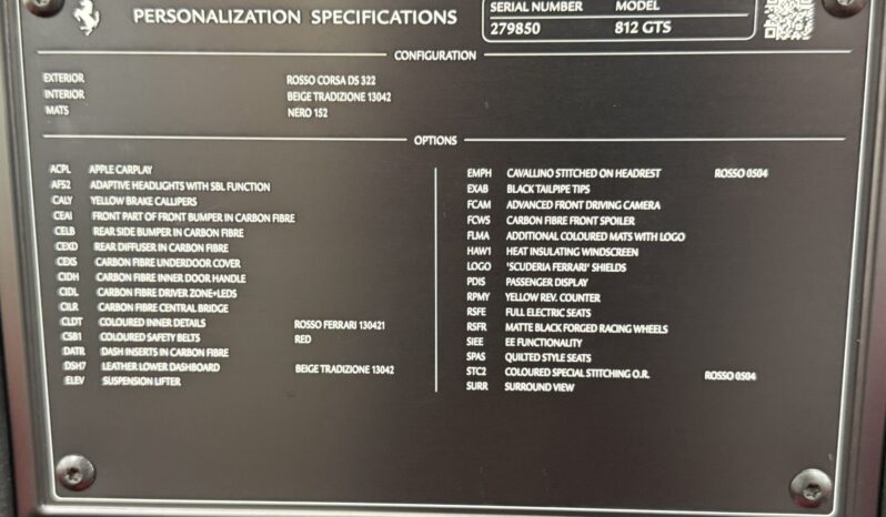 2022 Ferrari 812 GTS full